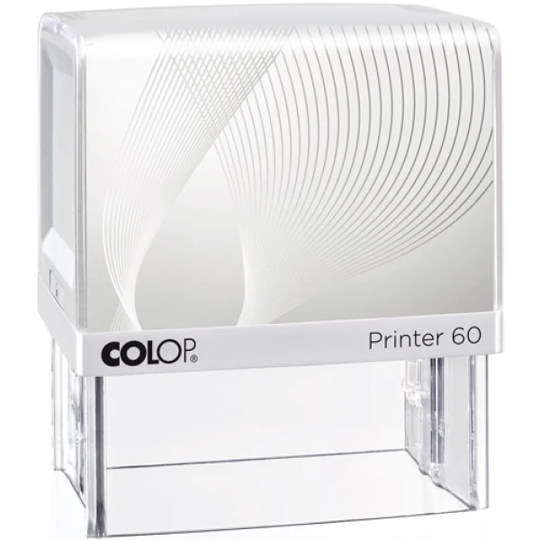 Σφραγίδα Μηχανικών Colop G7 New Printer 60 Αυτομελανώμενη Λευκή με Λευκή ετικέτα, για κατασκευή σφραγίδας έως 7 γραμμών κειμένου.