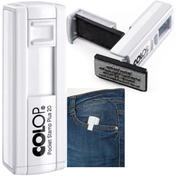 Σφραγίδα Λευκή Colop Pocket Plus 20 Stamp Τσέπης