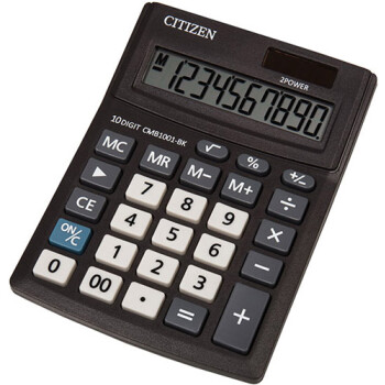 Αριθμομηχανή Γραφείου Citizen 10 ψηφίων CMB1001-BK με μεγάλη οθόνη για υπολογισμούς με μεγάλη ακρίβεια διαστάσεων 13,7cm x 10,2cm.