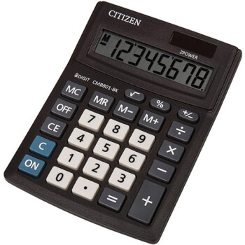 Αριθμομηχανή Γραφείου Citizen 8 ψηφίων CMB801-BK με μεγάλη οθόνη για υπολογισμούς με μεγάλη ακρίβεια διαστάσεων 13,7cm x 10,2cm.
