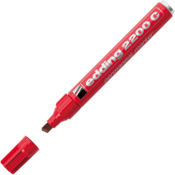 ΜΑΡΚΑΔΟΡΟΣ EDDING 2200C ΑΝΕΞΙΤΗΛΟΣ ΚΟΚΚΙΝΟΣ 1-5MM ΠΛΑΚΕ