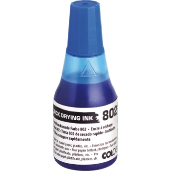 Colop 802 Μελάνι Ανεξίτηλο Σφραγίδας Μπλε σε μπουκαλάκι 25ml για επιφάνειες που το απλό μελάνι δεν στεγνώνει.