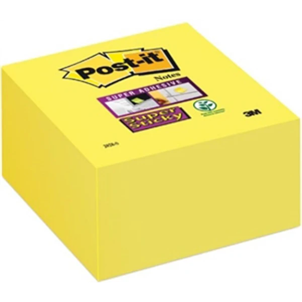 POST-IT 3M Αυτοκόλλητα Χαρτάκια Σημειώσεων σε κύβο Κίτρινο με 350 αυτοκόλλητα διαστάσεων 76x76mm και κωδικό 2028-S.