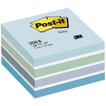 Post-it Μπλε 76x76mm κύβος 450 φύλλα 2028-B Αυτοκόλλητα σημειώσεων