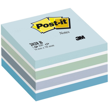 ΑΥΤΟΚΟΛΛΗΤΑ ΣΗΜΕΙΩΣΕΩΝ POST-IT ΜΠΛΕ ΚΥΒΟΣ 76x76mm 450 ΦΥΛΛΑ 2028-B