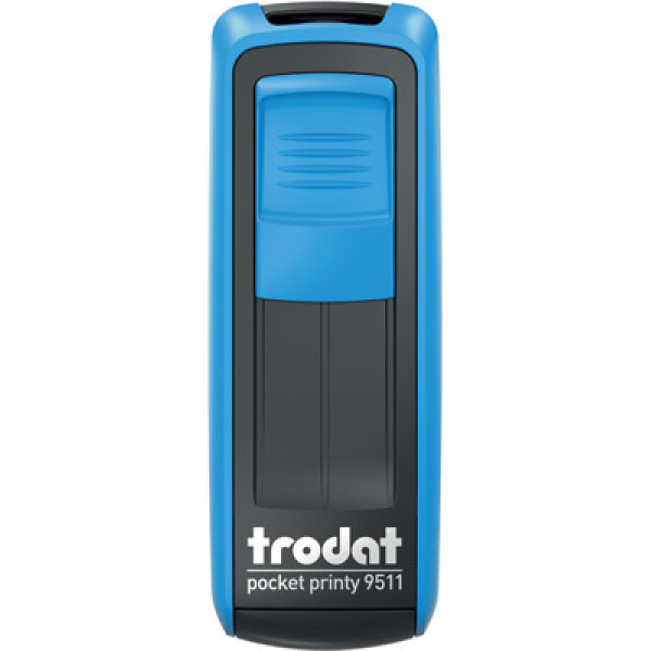 Σφραγίδα Trodat Pocket Printy 9511 Τσέπης Μπλε για κατασκευή σφραγίδας έως 3ων γραμμών κειμένου.