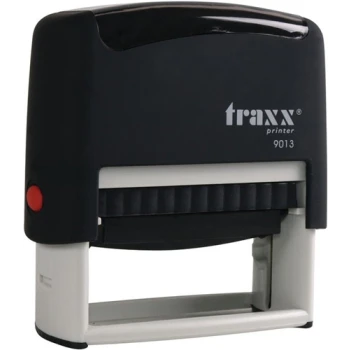 Σφραγίδα Traxx Printer 9013 Αυτομελανώμενη Μαύρη για κατασκευή σφραγίδας έως 6 γραμμών κειμένου.