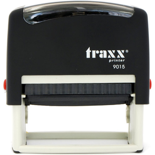 Σφραγίδα Traxx Printer 9015 Αυτομελανώμενη Μαύρη για κατασκευή σφραγίδας έως 8 γραμμών κειμένου.
