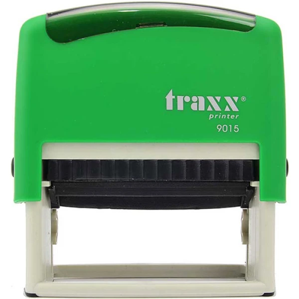 Σφραγίδα Traxx Printer 9015 Αυτομελανώμενη Πράσινη για κατασκευή σφραγίδας έως 8 γραμμών κειμένου.