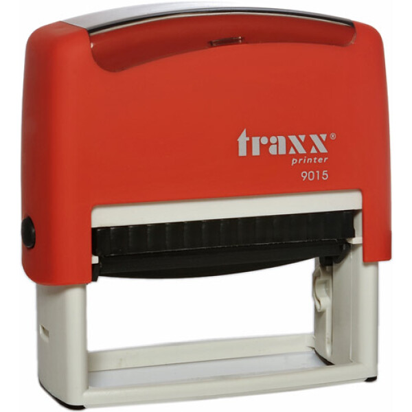 Σφραγίδα Traxx Printer 9015 Αυτομελανώμενη Κόκκινη για κατασκευή σφραγίδας έως 8 γραμμών κειμένου.