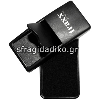 Σφραγίδα Τσέπης Μαύρη Traxx 53080 Pocket Stamp για κατασκευή σφραγίδας μηχανικού 7 γραμμών με διάσταση 8Χ3cm & μπλε χρώμα μελανιού.