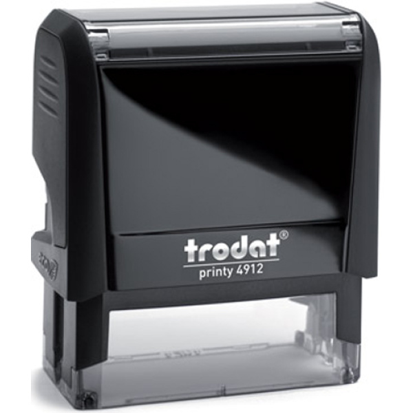 Σφραγίδα Trodat Printy 4912 Eco Αυτομελανώμενη Μαύρη για κατασκευή σφραγίδας έως 4ων γραμμών κειμένου.