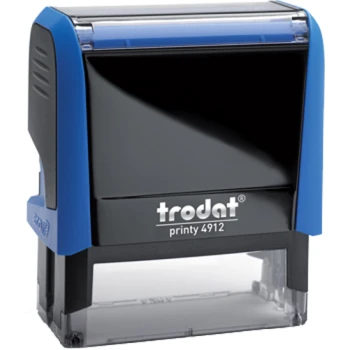 Σφραγίδα Trodat Printy 4912 Eco Αυτομελανώμενη Μπλε για κατασκευή σφραγίδας έως 4ων γραμμών κειμένου.