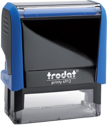 Σφραγίδα Trodat Printy 4912 Eco Αυτομελανώμενη Μπλε για κατασκευή σφραγίδας έως 5 γραμμών κειμένου.