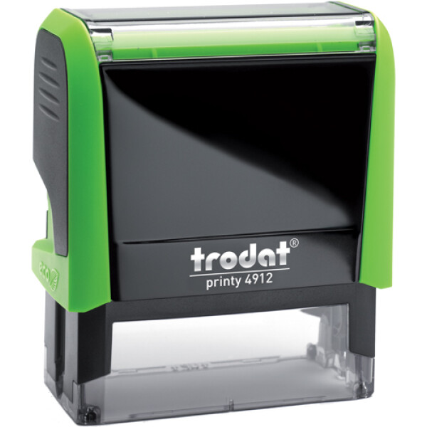 Σφραγίδα Trodat Printy 4912 Eco Αυτομελανώμενη Πράσινη για κατασκευή σφραγίδας έως 4ων γραμμών κειμένου.