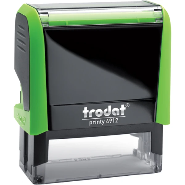 Σφραγίδα Trodat Printy 4912 Eco Αυτομελανώμενη Πράσινη για κατασκευή σφραγίδας έως 4ων γραμμών κειμένου.
