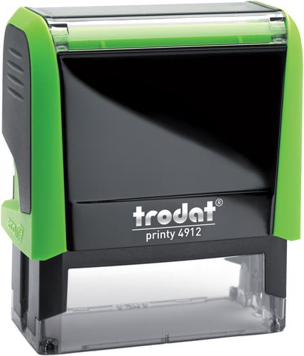 Σφραγίδα Trodat Printy 4912 Eco Αυτομελανώμενη Πράσινη για κατασκευή σφραγίδας έως 4ων γραμμών κειμένου.