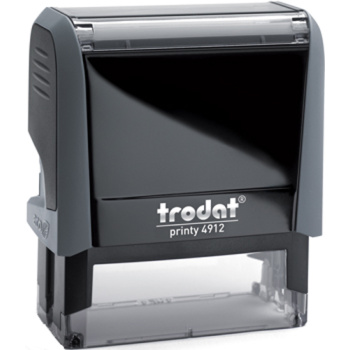 Σφραγίδα Trodat Printy 4912 Eco Αυτομελανώμενη Γκρι για κατασκευή σφραγίδας έως 4ων γραμμών κειμένου.