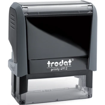 Σφραγίδα Trodat Printy 4912 Eco Αυτομελανώμενη Γκρι για κατασκευή σφραγίδας έως 4ων γραμμών κειμένου.