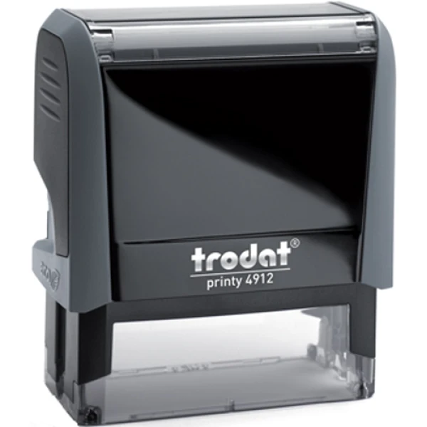 Σφραγίδα Trodat Printy 4912 Eco Αυτομελανώμενη Γκρι για κατασκευή σφραγίδας έως 4ων γραμμών κειμένου.