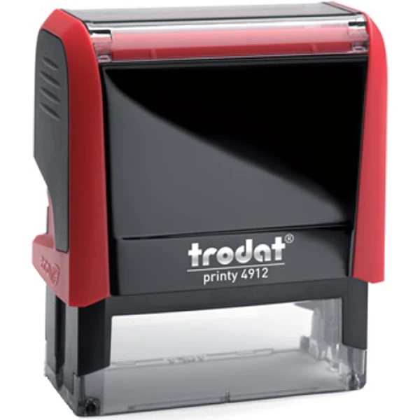 Σφραγίδα Trodat Printy 4912 Eco Αυτομελανώμενη Κόκκινη για κατασκευή σφραγίδας έως 4ων γραμμών κειμένου.