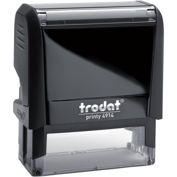 Σφραγίδα Trodat Printy 4914 Eco Αυτομελανώμενη Μαύρη για κατασκευή σφραγίδας έως 8 γραμμών κειμένου.