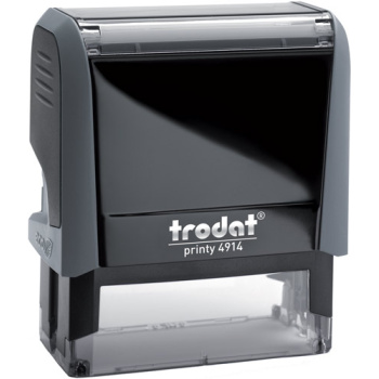 Σφραγίδα Trodat Printy 4914 Eco Αυτομελανώμενη Γκρι για κατασκευή σφραγίδας έως 8 γραμμών κειμένου.
