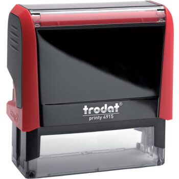 Σφραγίδα Trodat Printy 4915 Eco Αυτομελανώμενη Κόκκινη για κατασκευή σφραγίδας έως 7 γραμμών κειμένου.