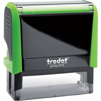 Σφραγίδα Trodat Printy 4915 Eco Αυτομελανώμενη Πράσινη για κατασκευή σφραγίδας έως 7 γραμμών κειμένου.