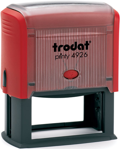 Σφραγίδα Trodat Printy 4926 Eco Αυτομελανώμενη Κόκκινη για κατασκευή σφραγίδας έως 10 γραμμών κειμένου.
