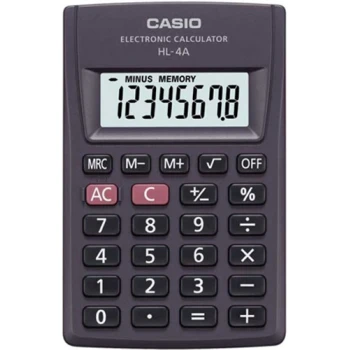 Casio HL-4A Αριθμομηχανή 8 ψηφίων μαύρη