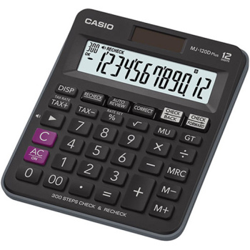 CASIO MJ-120D PLUS CHECK ΜΑΥΡΗ ΑΡΙΘΜΟΜΗΧΑΝΗ ΜΕ 12 ΨΗΦΙΑ