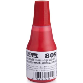 Colop 809 Μελάνι Premium Ανεξίτηλο Σφραγίδας Κόκκινο σε μπουκαλάκι 25ml για επιφάνειες που το απλό μελάνι δεν στεγνώνει.