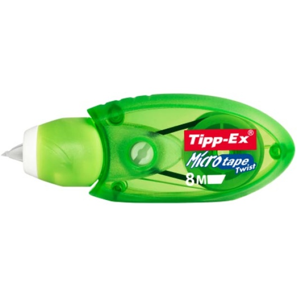 Διορθωτική Ταινία Tipp-Ex Micro Tape με πάχος διόρθωσης 5mm και 8 μέτρα μήκος σε μηχανiσμό Πράσινο.