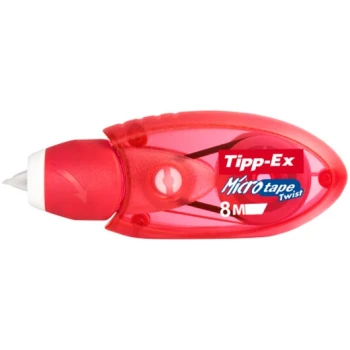 Διορθωτική Ταινία Tipp-Ex Micro Tape με πάχος διόρθωσης 5mm και 8 μέτρα μήκος σε μηχανισμό Κόκκινο.