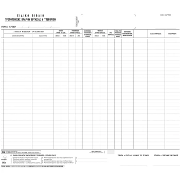 Ειδικό Βιβλίο Υπερωριών Νο 393α διπλότυπο 30x43cm