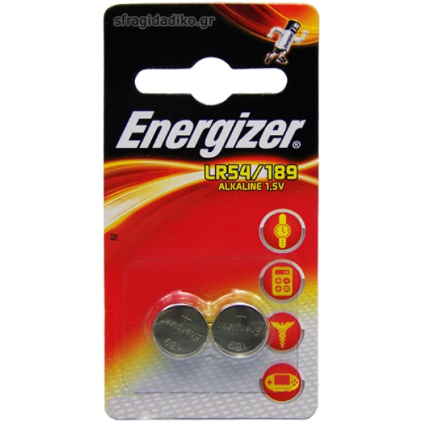 Μπαταρίες Energizer Αλκαλικές τύπου LR54/189 Ηλεκτρονικών συσκευών 1.5V σε συσκευασία 2 τεμαχίων.