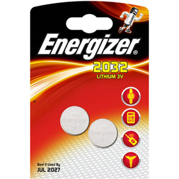 Μπαταρίες Energizer Λιθίου CR2032 τύπου νομίσματος (Coin) σχεδιασμένες για να παρέχουν υψηλή απόδοση και μέγιστη αντοχή.