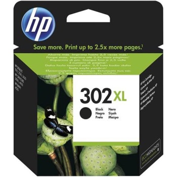 Γνήσιο Hp 302XL BLACK Μελάνι με κωδικό F6U68AE που περιέχει 8,5ml Μαύρου χρώματος.