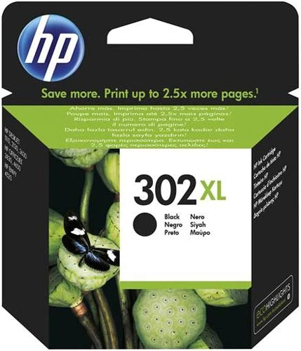 Γνήσιο Hp 302XL BLACK Μελάνι με κωδικό F6U68AE που περιέχει 8,5ml Μαύρου χρώματος.