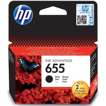 Γνήσιο Hp 655 Black Μελάνι με κωδικό CZ109AE που περιέχει 14ml Μαύρου χρώματος.