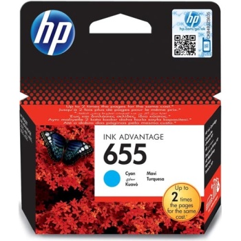 Γνήσιο Hp 655 Cyan Μελάνι με κωδικό CZ110AE που περιέχει 15ml Κυανού χρώματος (Μπλε).
