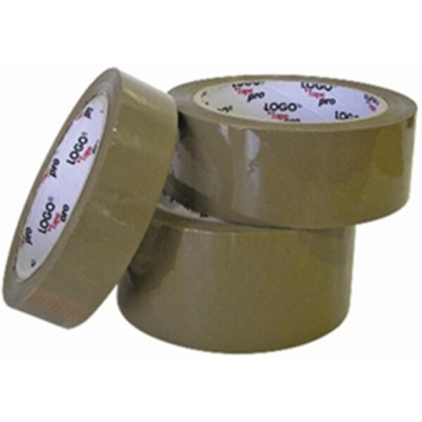 Logo coffee packing tape with a dimension of 4.8cm width on a roll of 66 meters for endless packaging.