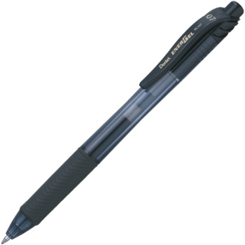 Pentel Energel Μαύρο BLN107 Στυλό Gel με Grip 0.7mm