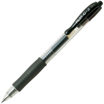 Pilot G-2 Στυλό με κουμπί, μελάνι Gel και Grip που σας δίνει ακρίβεια στο κράτημα με πάχος γραφής 0.5mm σε χρώμα μαύρο.