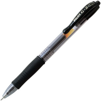 Pilot G-2 Στυλό με κουμπί, μελάνι Gel και Grip που σας δίνει ακρίβεια στο κράτημα με πάχος γραφής 1.0mm σε χρώμα μαύρο.