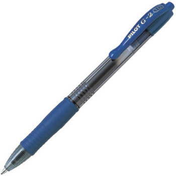 Pilot G-2 Στυλό με κουμπί, μελάνι Gel και Grip που σας δίνει ακρίβεια στο κράτημα με πάχος γραφής 1.0mm σε χρώμα μπλε.