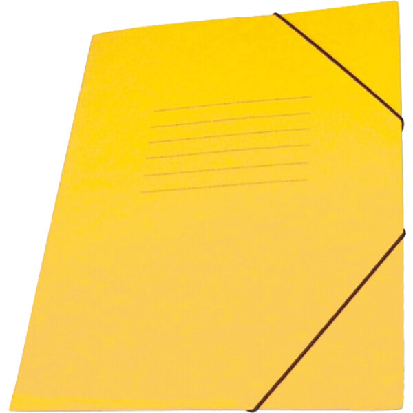 Φάκελος Πρέσπαν με Αυτιά και Λάστιχο διαστάσεων 25x35cm σε χρώμα Κίτρινο, για εύκολη και γρήγορη αποθήκευση εγγράφων.
