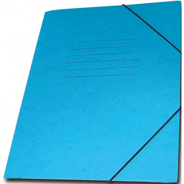 Φάκελος Πρέσπαν με Αυτιά και Λάστιχο διαστάσεων 25x35cm σε χρώμα Γαλάζιο, για εύκολη και γρήγορη αποθήκευση εγγράφων.