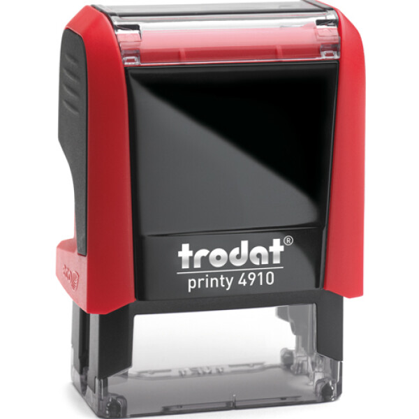 Σφραγίδα Trodat Printy 4910 Eco Αυτομελανώμενη Κόκκινη για κατασκευή σφραγίδας έως 2 μικρών λέξεων.